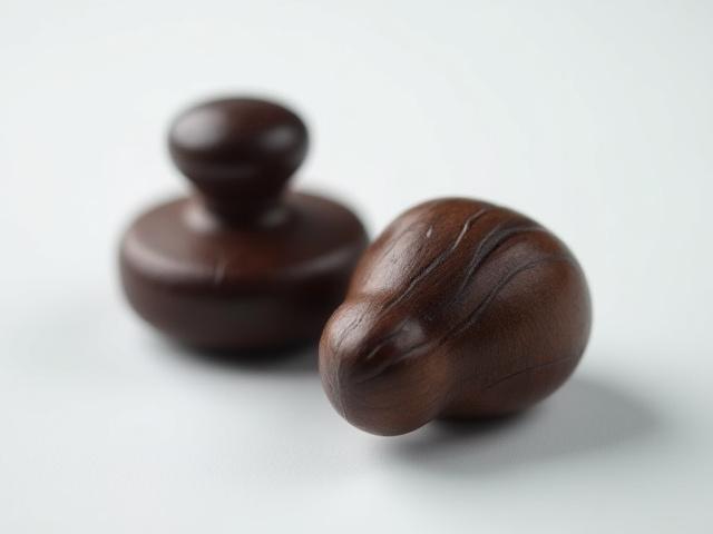 手彫りの角製トグルボタン