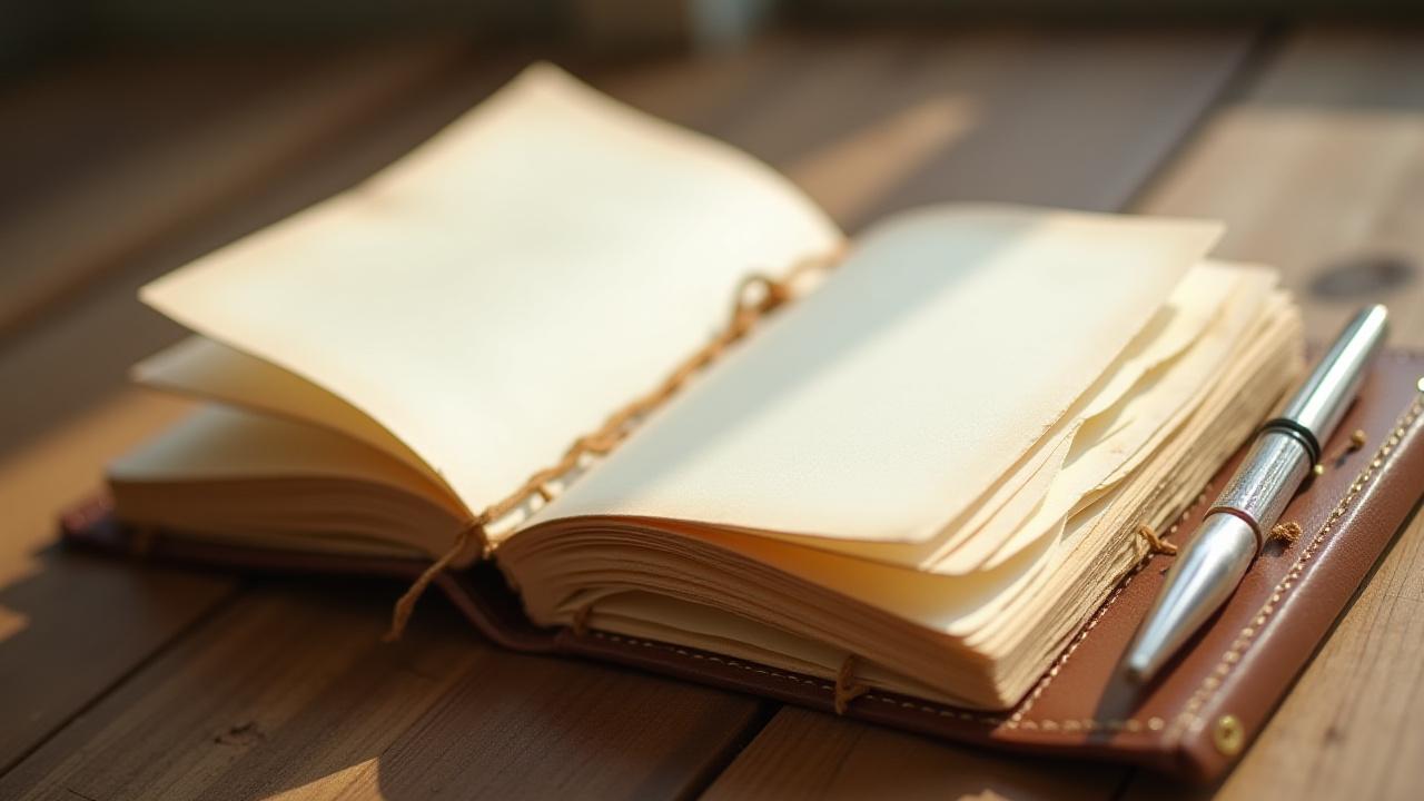 繊細なロクタ紙とコプティック綴じで製本された手作りのジャーナル