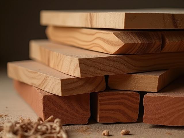 豊かな木目を持つ、彫刻に適した珍しい木材のブロック