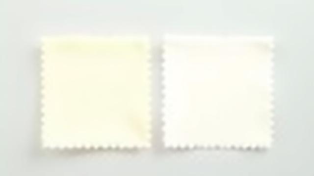 通常の生地とPFD生地の色の違いを示す比較画像